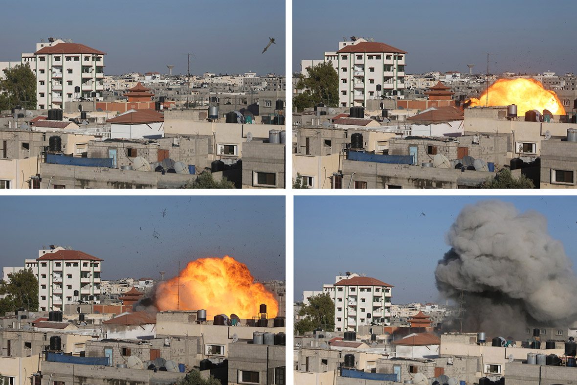 gaza bomb fireball