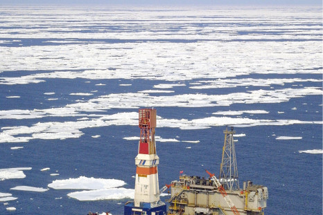 Russian oil rig off the coast of Sakhalin island, northeastern Russia. (Getty)