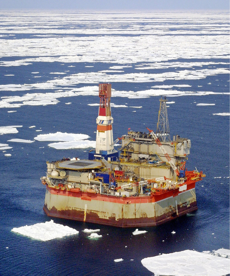 Russian oil rig off the coast of Sakhalin island, northeastern Russia. (Getty)