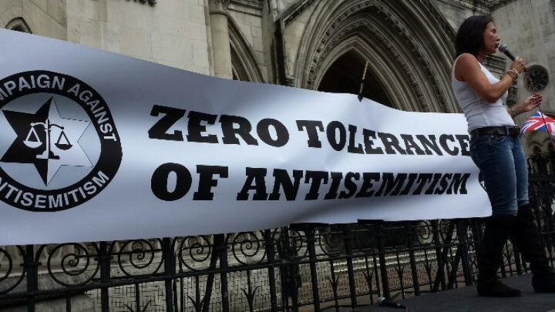 A London rally against anti-semitism drews thousands of supporters
