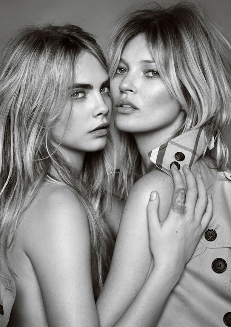 Burberry Campaign Cara Delevinge and Kate Moss