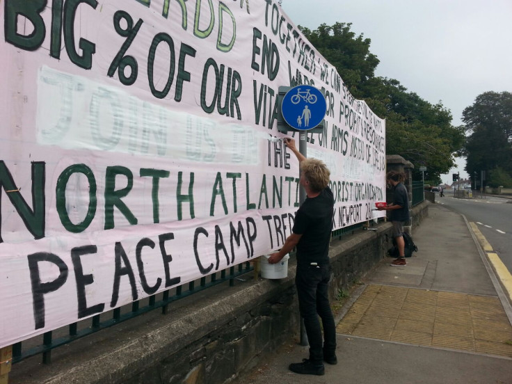 Representatives of the Stop Nato group spoke to IBTimes UK at the 'Peace Camp' in Tredegar Part outside Newport