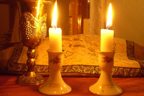 Shabbat dinner candles