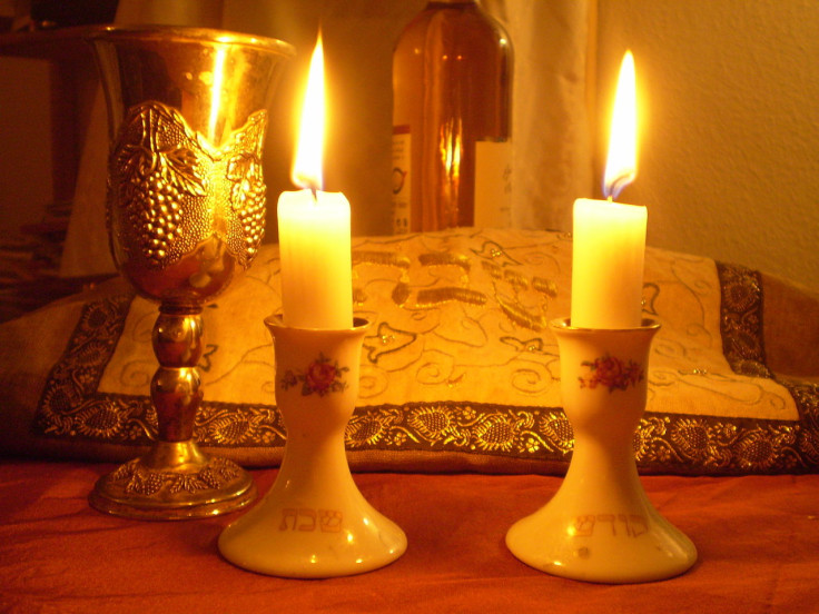 Shabbat dinner candles