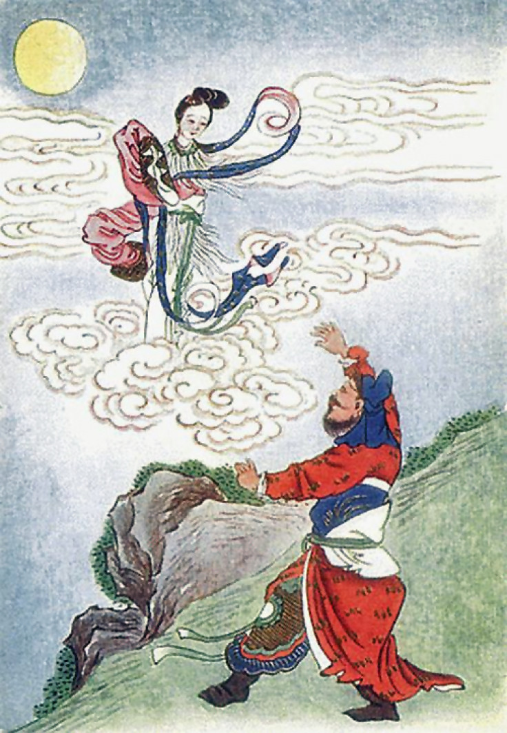 The legend of Chang'e, moon goddess and her consort Houyi