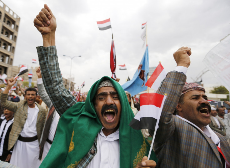 Houthi protest Sanaa