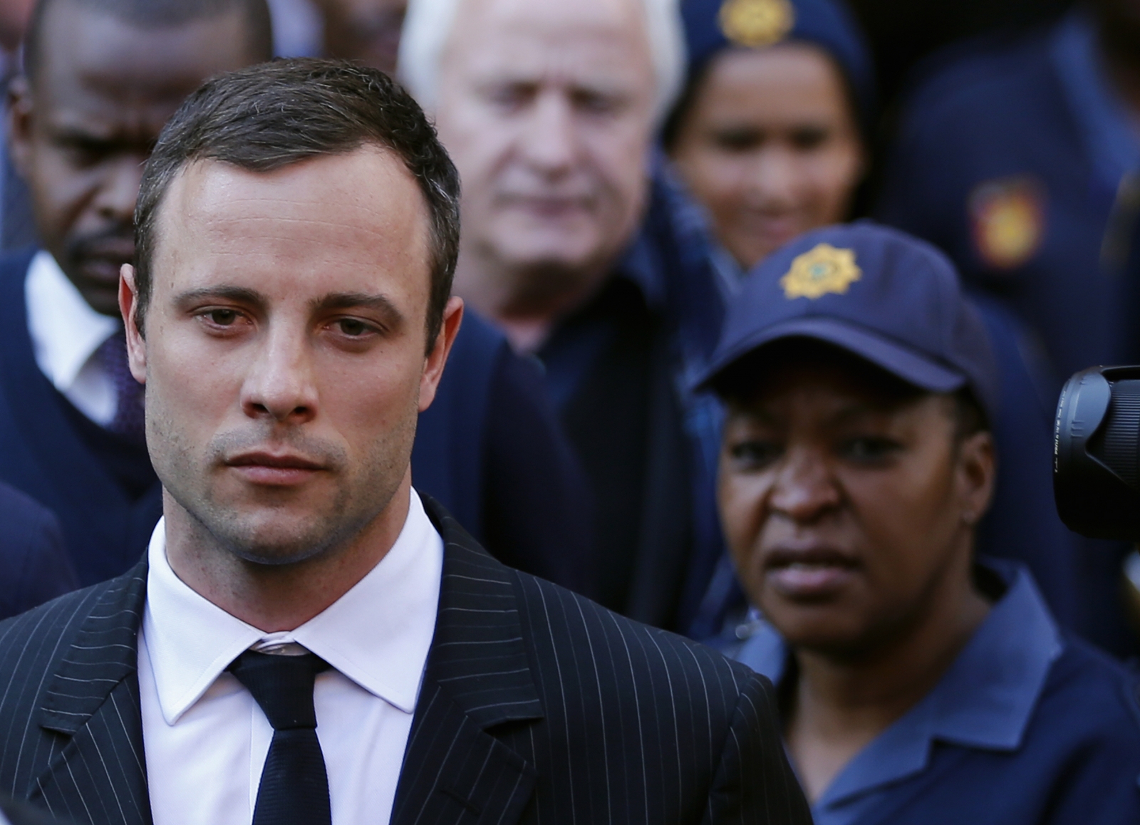 Oscar Pistorius looks to be feeling the weight of Judgement day Oscar Pistorius looks to be feeling the weight of Judgement day