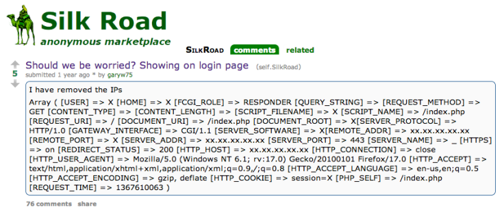 Silk Road Public IP address revealed