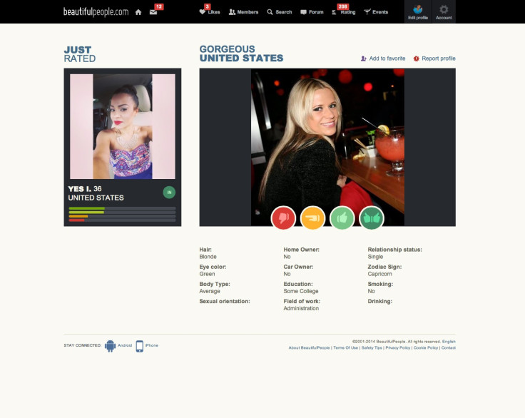 beautifulpeople.com  dating website