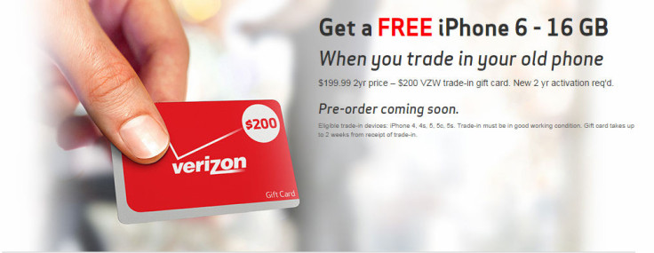 Apple iPhone 6 16GB offered for 'Free' by Verizon in Return for Older iPhones: Upgrade Now