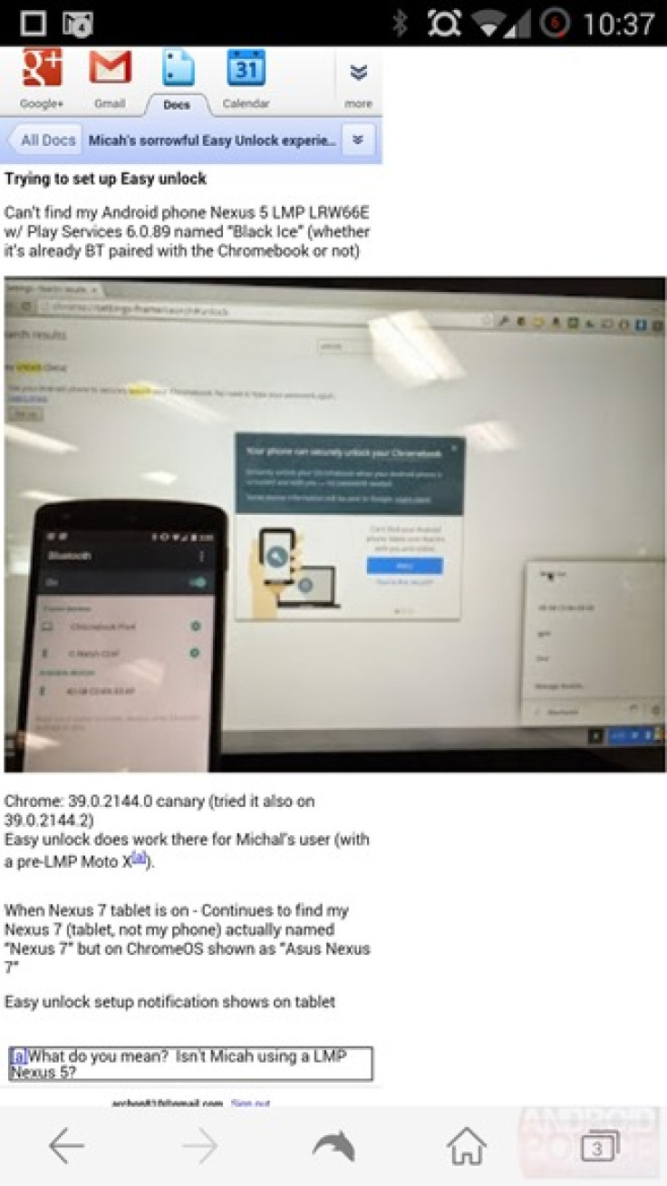 Nexus 5 Running Android L Build LRW66E Spotted in Chrome Bug Tracker [LEAKED PHOTOS]