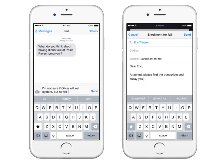 QuickType on iOS 8