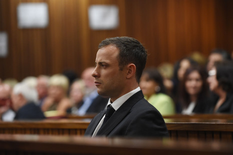 Oscar Pistorius in the courtroom listening to the judgement in the murder trial