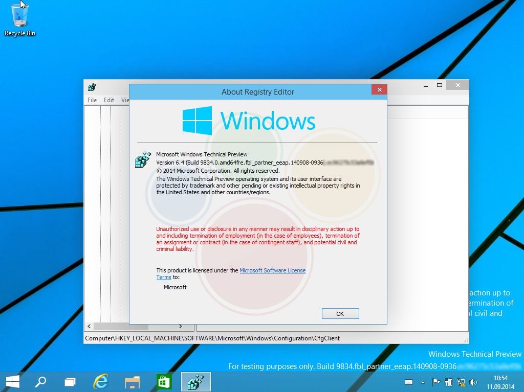 Windows 9 Technical Preview Build 9834: Leaked Screenshots Reveal New