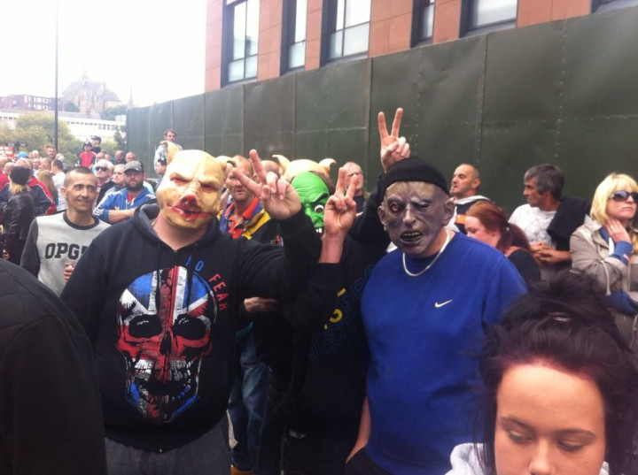 EDL protesters in Rotherham EDL protesters in Rotherham