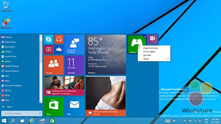 Windows 9: New Start Menu Codenamed 'Project Threshold' First Look in Demo Video
