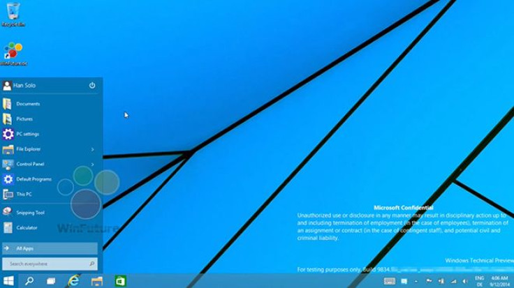 Windows 9: New Start Menu Codenamed 'Project Threshold' First Look in Demo Video