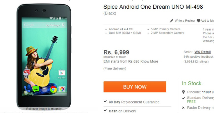 Spice Android One Dream UNO