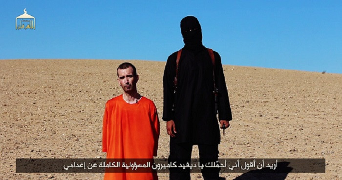 David Haines' beheading was depicted in a video entitled 'A Message to the Allies of America', which was released by Islamic State militants on Saturday.