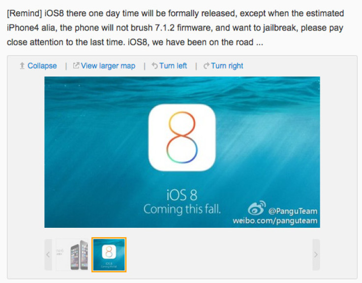 iOS 8 Jailbreak Status Update: PanguTeam Confirms Work in Progress for Next Jailbreak