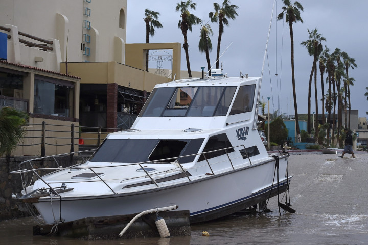 A yacht washed ashore by Hurricane Odile in Cabo San Lucas, on mexico's Baja California peninsular. (Getty) A yacht washed ashore by Hurricane Odile in Cabo San Lucas, on mexico's Baja California peninsular. (Getty)