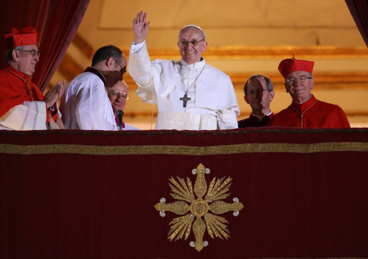 Pope Francis I on the balcony of St Peter's Basilica. It is feared he has become a target for Isis militants. (Getty)