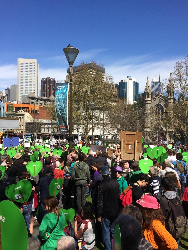 Peoples Climate March, Melbourne, hearts
