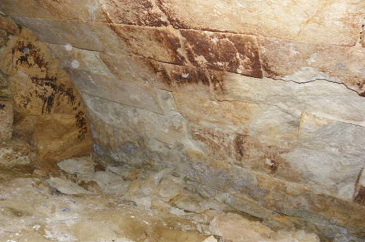 The ceiling of the third chamber in the Amphipolis tomb