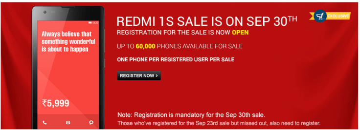 Xiaomi Reportedly Sells 60,000 Redmi 1S Smartphones in just 5.2 Seconds in Fourth Flash Sale: Registrations for Fifth Flash Sale Now Open