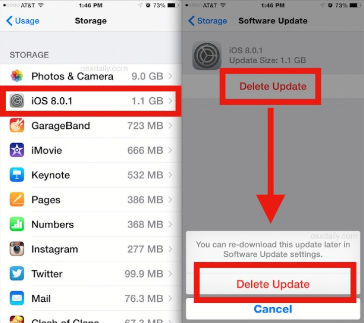 iOS 8.0.1 Update Problems: How to Delete iOS 8.0.1 Update to Avoid Accidental Installation
