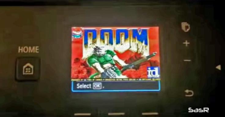 This is Doom, running on a Canon Pixma Printer's LCD screen - a security firm has detected a flaw that lets wireless printers be hacked