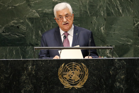 Palestinian President Mahmoud Abbas addresses the 69th United Nations General Assembly at the United Nations Headquarters in New York.
