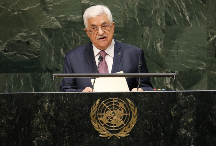 Palestinian President Mahmoud Abbas addresses the 69th United Nations General Assembly at the United Nations Headquarters in New York.