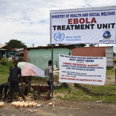 Ebola treatment clinic in Monrovia, Liberia