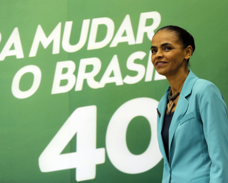 Brazilian Socialist Party (PSB) presidential candidate Marina Silva arrives for a news conference in Sao Paulo