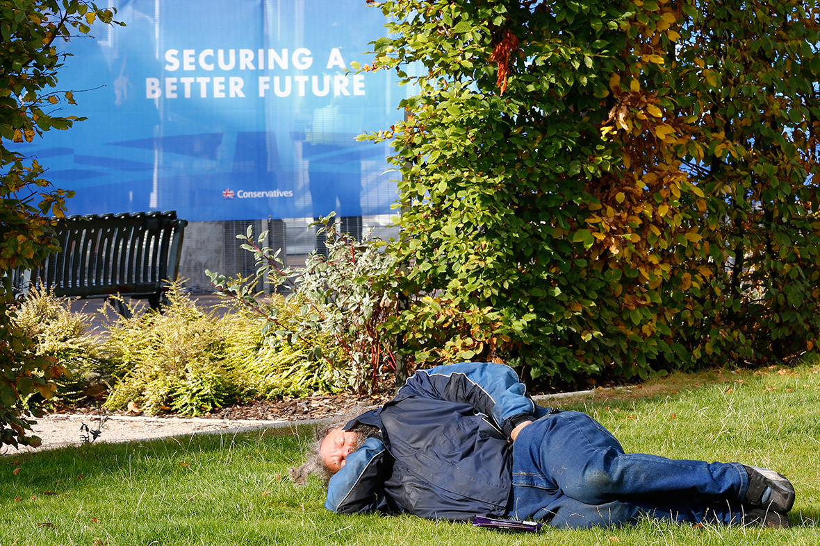 Conservative Party Conference rough sleeper