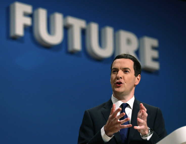 Britain's Chancellor George Osborne speaks on the second day of the Conservative Party Conference in Birmingham central England September 29, 2014