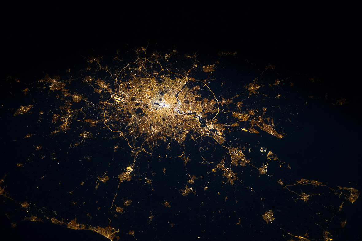 london from space