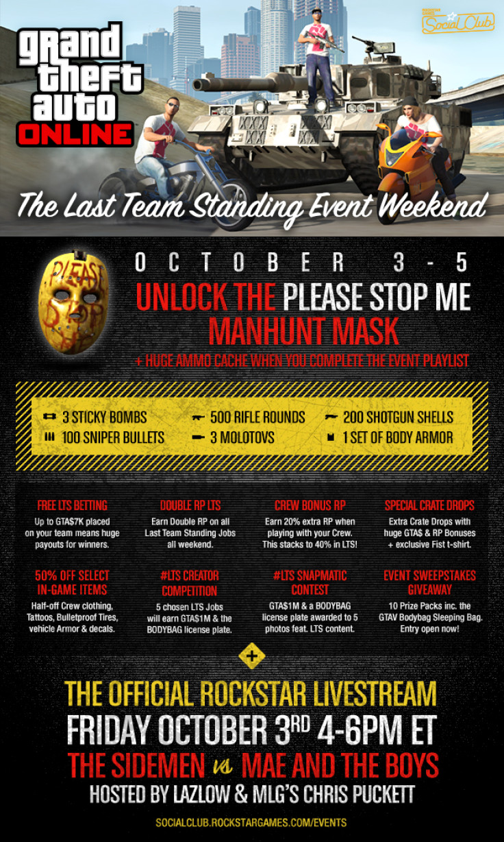 GTA 5 Online 1.17 Update: Last Team Standing Event Weekend Brings Exclusive Free Unlocks, Bonus RP and More