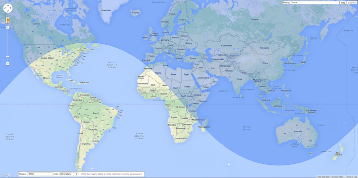 China's Dongfeng missile range