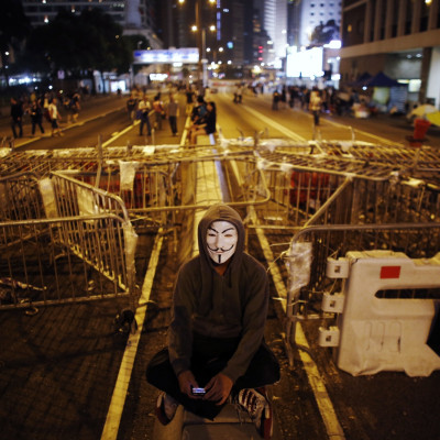 HK Anonymous Hackers Arrest protests