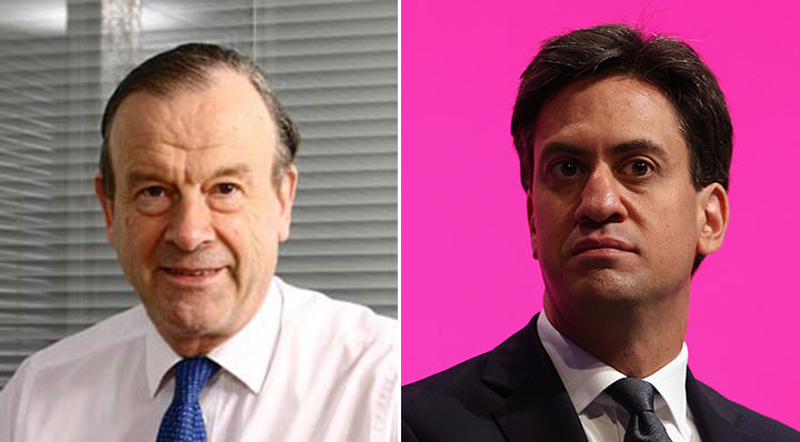 John Mills and Ed Miliband