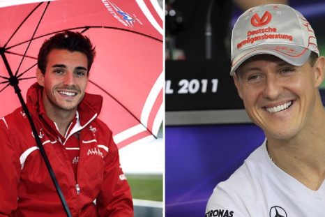 Jules Bianchi (l) to be treated by Prof Gerard Saillan, who assisted Michael Schumacher
