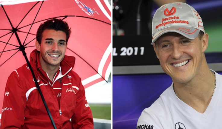 Jules Bianchi (l) to be treated by Prof Gerard Saillan, who assisted Michael Schumacher