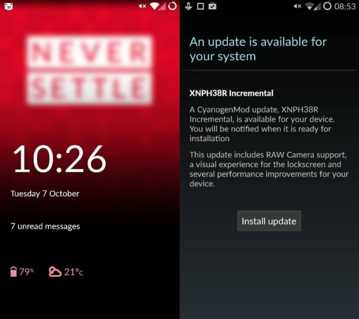 CyanogenMod 11S XNPH38R OTA update