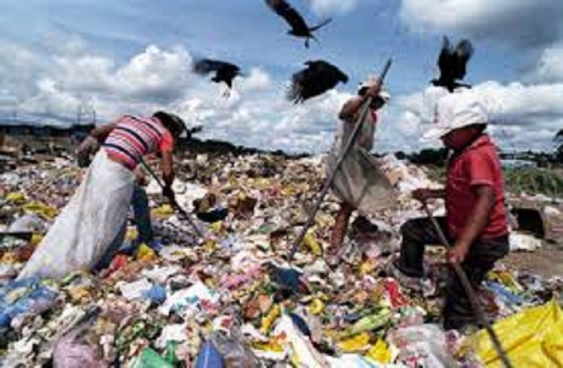 Waste pickers are a common sight outside South Africa's towns and cities.