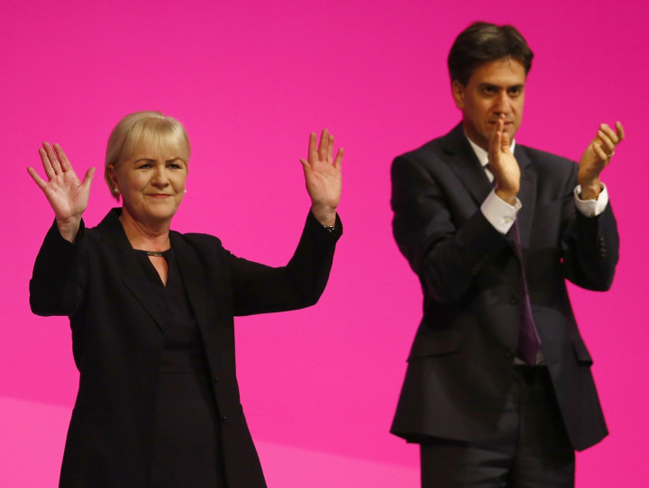 Britain's opposition Labour Party leader Ed Miliband (R) applauds Scottish Labour Party leader Johann Lamont during Labour's annual conference in Manchester, northern England September 22, 2014 Britain's opposition Labour Party leader Ed Miliband (R) applauds Scottish Labour Party leader Johann Lamont during Labour's annual conference in Manchester, northern England September 22, 2014