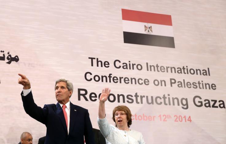 U.S. Secretary of State John Kerry and EU Foreign Policy Chief Catherine Ashton attend the Gaza international donors conference in Cairo