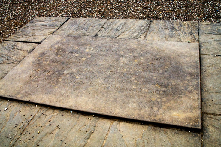 The high altar at Battle Abbey - the "traditional spot" to mark where King Harold II fell during the Battle of Hastings