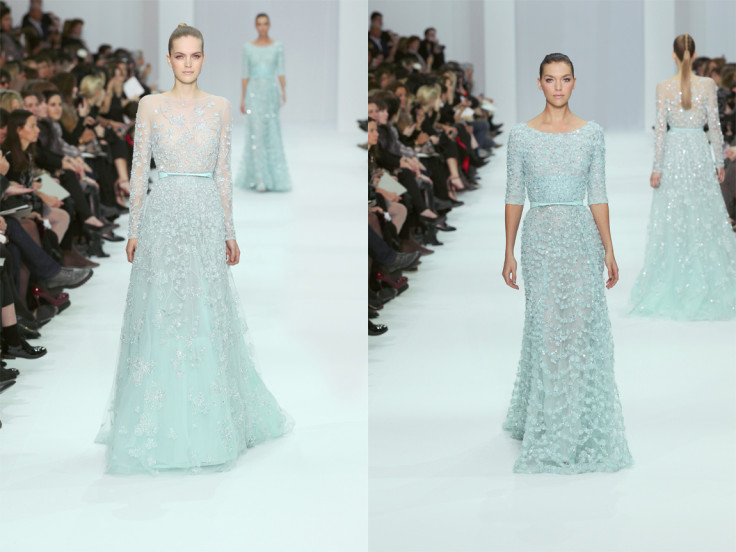 Ice blue wedding dresses from Elie Saab's Spring Summer 2012 collection, which are still available on request